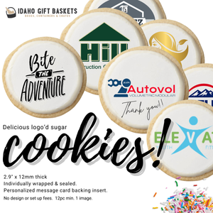 Logo'd or Name Drop Sugar Cookies - Direct Print