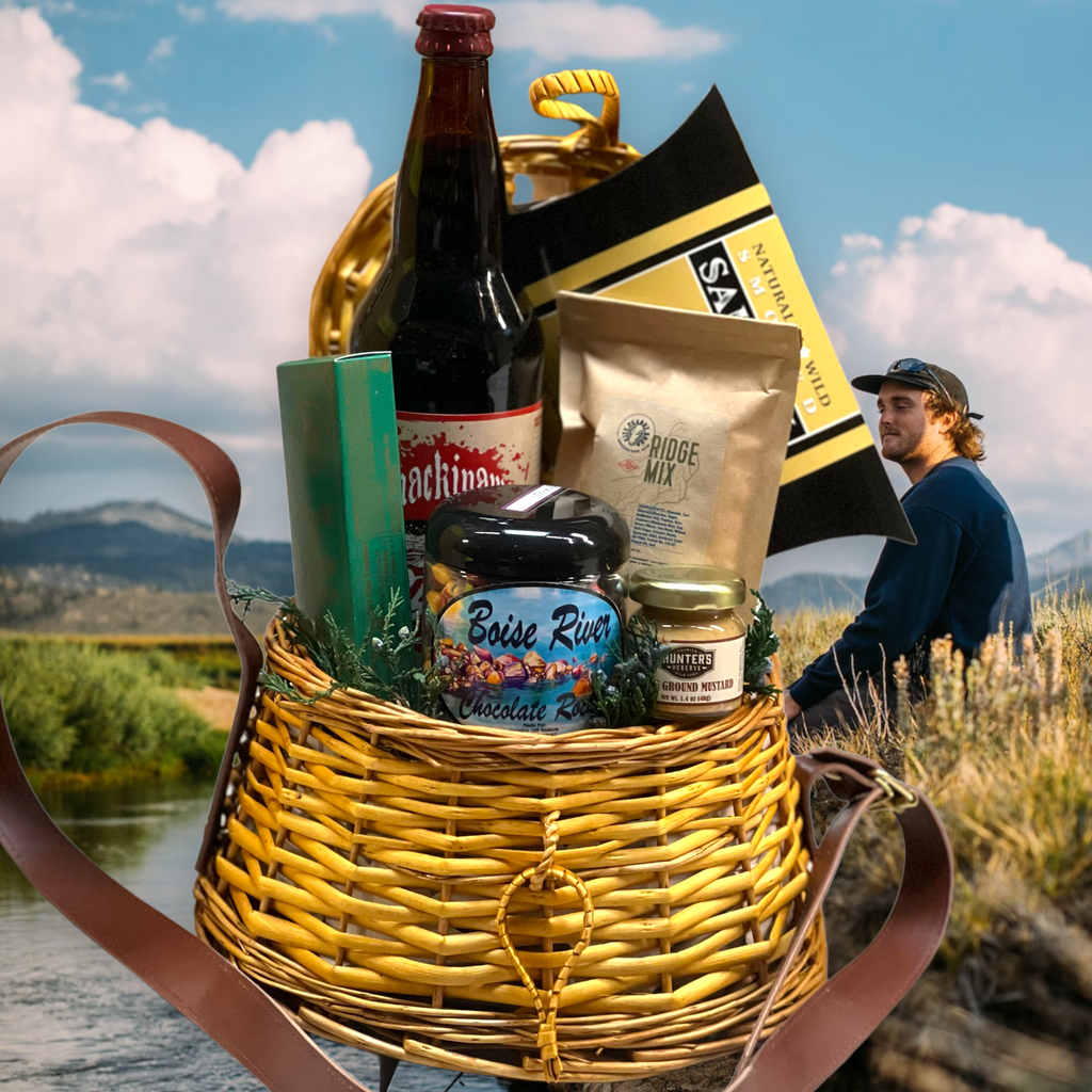 The Fisherman's Fishing Creel Gift Basket - fishing gift basket